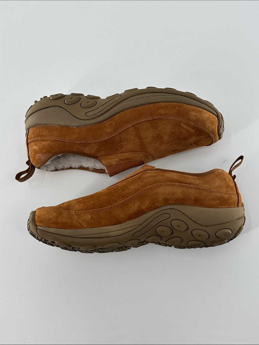 Merrell Women's Suede Slip-On Moccasins in Chestnut Brown - Picture 3 of 5